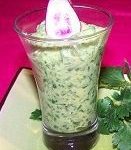 Verrine de fanes de radis. Recettes avec des fanes toutes fraîches