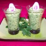 verrine de fanes de radis fraîche et légère