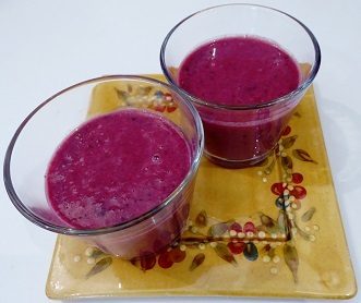 recette smoothie de banane poire et mure - alimentation vivante