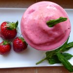 recette de glace à la fraise sans lactose, maison, fraîche et onctueuse