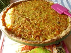 Part de tarte à la courge et navet doux texture fondante