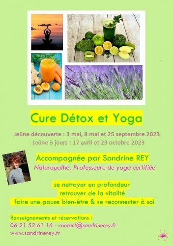 Cure détox et yoga printemps 2023 naturopathie Aix en Provence