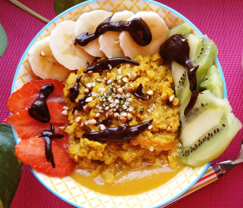 Recette maison porridge au quinoa à la carotte