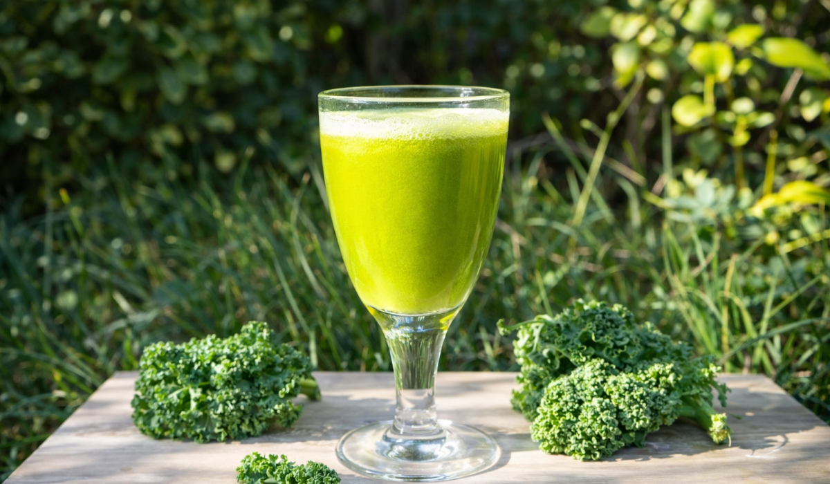 Jus de chou kale vitalisant : un jus vert pepsi !